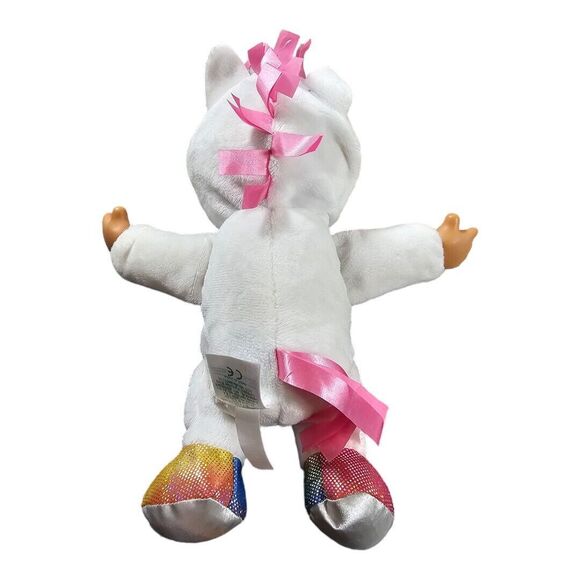 Cabbage Patch Cuties Rainbow White & Pink Unicorn Fantasy Friends Plush Doll Set - Picture 3 of 9